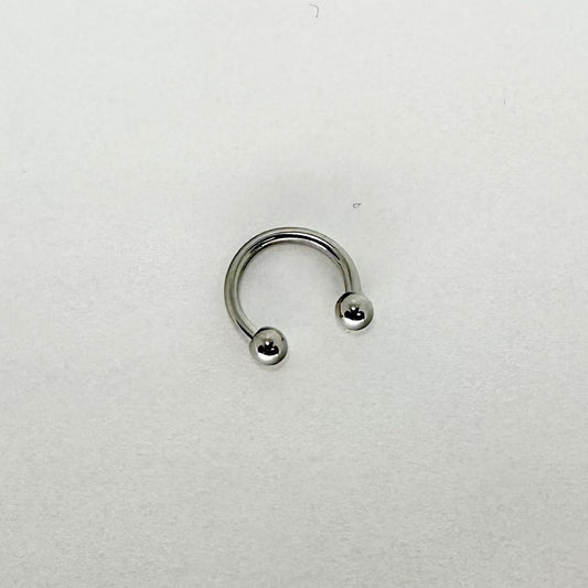 Circular Barbell - Piercing a ferro di cavallo Silver 1.6mm