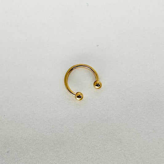 Circular Barbell - Piercing a ferro di cavallo Gold 1.2mm