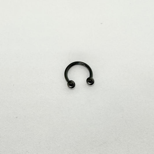 Circular Barbell - Piercing a ferro di cavallo Black 1.2mm